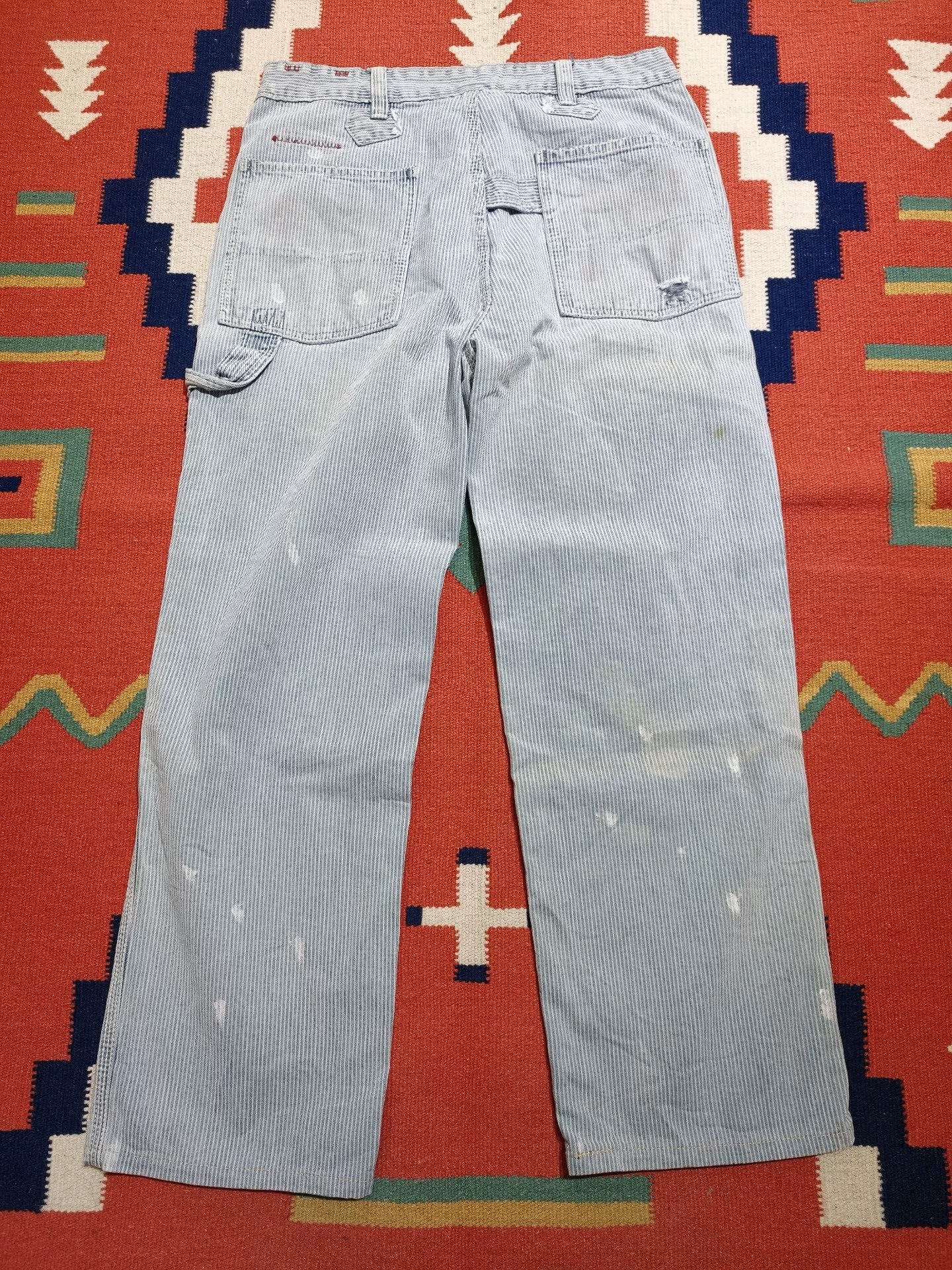 Ralph Lauren Nautical Stripe Distressed Pants — label