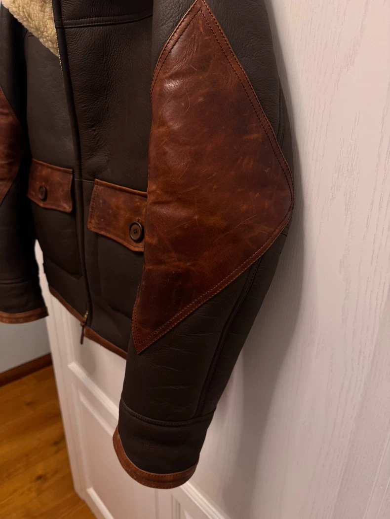 HDK (Haijue) 16FW Barton HORWEEN Shearling Jacket B-3 VSVM — back